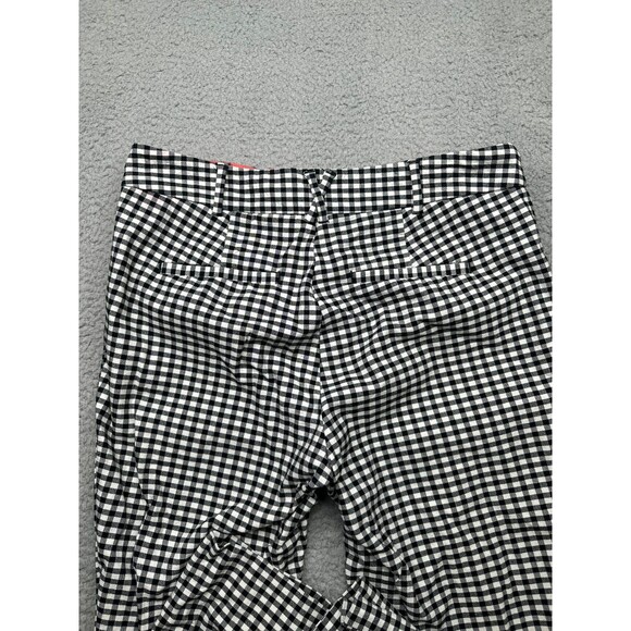 Anthropologie The Essential Crop Flare Black & White Gingham Check Pants...sz 8 - Picture 6 of 7
